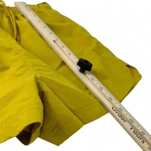 DSG NOTCHED WOVEN SHORTS GROUNDED YELLOW DRAWSTRING WAIST WOMENS SIZE SMALL - Picture 7 of 8